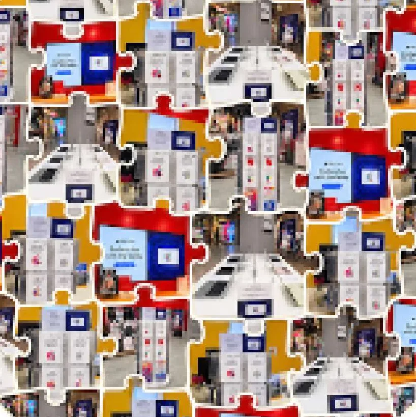 Collage of gift card racks merchandised in store